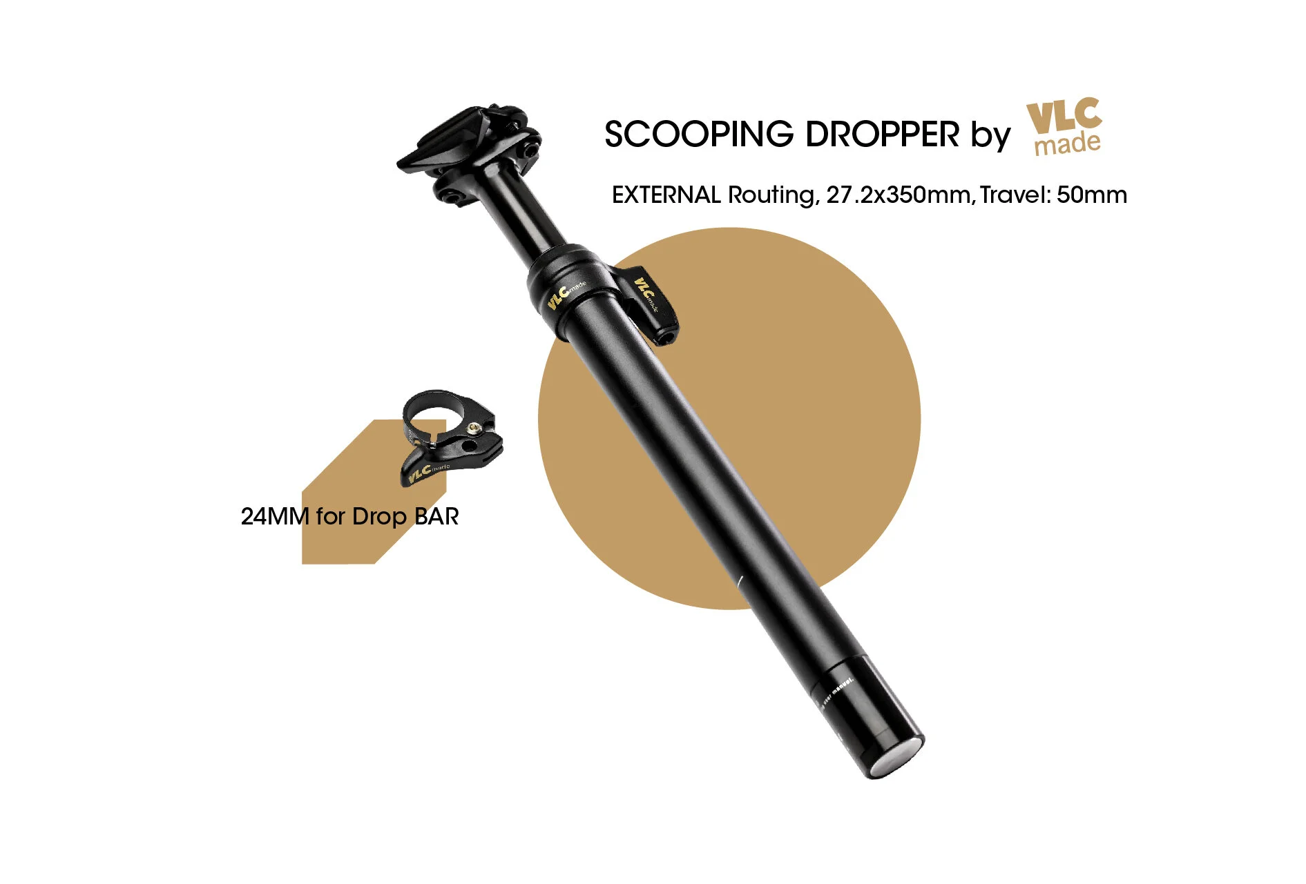 VLCmade 50mmドロッパーポスト VELOCI Scooping Dropper Post - Performance with Unique Vibes